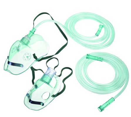 Masker Wajah Respirator Oksigen Venturi Medis Masker Indikator Pernapasan CE ISO13485