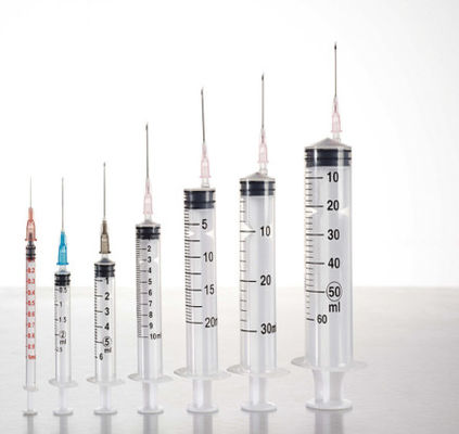 Luer Lock Steril Hypodermic Syringe sekali pakai 3 Bagian 50Ml 60Ml Tanpa Jarum