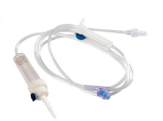 Set Transfusi Infus Admin 20 Tetes/Ml Regulator Aliran ISO Sekali Pakai Steril