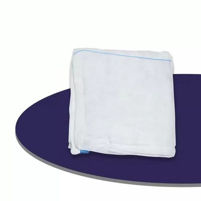 100% Katun Laparotomi Medis Sponge Gaze Pad Abdominal Steril Dengan Sinar X Lipat atau Ditusuk