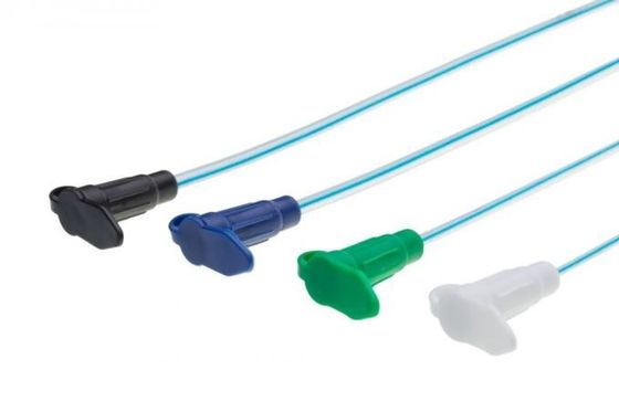 Medis 4-22FR PVC Feeding Tube Disposable Rectangular Tube dengan Multicolour Marking