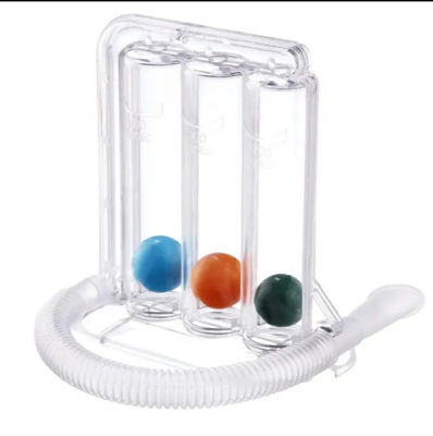 Spirometer Tiga Bola Alat Latihan Paru untuk Pernafasan Pelatih Latihan fungsi paru-paru